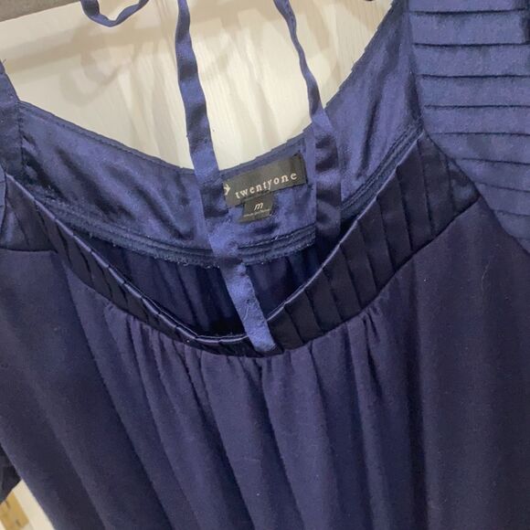 Forever 21 Dark Blue Bohemian Top - Picture 4 of 5